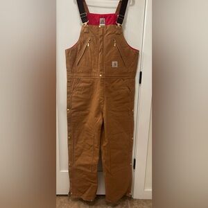 CARHARTT MEN'S INSULATED BIB OVERALL - LOOSE FIT - 38 x 30